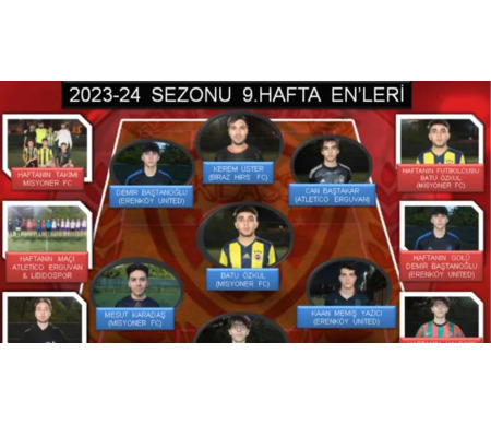 KLASS LİG 2023-24 SEZONU 9.HAFTA EN'LERİ